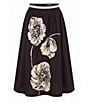 FRANCES VALENTINE Chrysanthemum Floral Print Phoebe Pull-On Midi Swing Skirt - Image 4