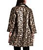 FRANCES VALENTINE Cornelia Winter Anemone Floral Jacquard Swing Jacket, Color:Black/Gold - Image 2