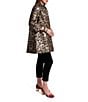 FRANCES VALENTINE Cornelia Winter Anemone Floral Jacquard Swing Jacket, Color:Black/Gold - Image 4