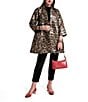 FRANCES VALENTINE Cornelia Winter Anemone Floral Jacquard Swing Jacket, Color:Black/Gold - Image 5