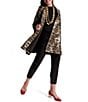 FRANCES VALENTINE Cornelia Winter Anemone Floral Jacquard Swing Jacket - Image 3