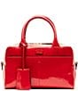 FRANCES VALENTINE Crinkle Leather Bunny Satchel Bag, Color:Red - Image 1