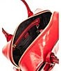 FRANCES VALENTINE Crinkle Leather Bunny Satchel Bag, Color:Red - Image 2