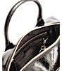 FRANCES VALENTINE Crinkle Leather Bunny Satchel Bag, Color:Black - Image 2