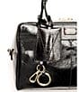 FRANCES VALENTINE Crinkle Leather Bunny Satchel Bag, Color:Black - Image 3