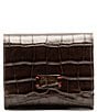 FRANCES VALENTINE Croc Embossed Perfect Wallet, Color:Chocolate - Image 1