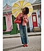 FRANCES VALENTINE Darling Merino Wool Striped Lollipop Lattice Button-Front Short Jacket - Image 6