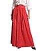 FRANCES VALENTINE Dupion High-Rise Full Length Skirt, Color:Red - Image 1