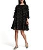 FRANCES VALENTINE Edie Daisy Applique Mini Shift Dress - Image 1