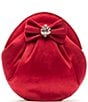 FRANCES VALENTINE Embellished Pearl Velvet Clutch - Image 1