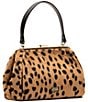 FRANCES VALENTINE Frances Cheetah Print Haircalf Top Handle Satchel Bag, Color:Camel/Black - Image 4
