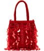 FRANCES VALENTINE Gatsby Sequin Party Mini Tote Bag, Color:Red - Image 1