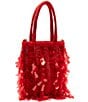 FRANCES VALENTINE Gatsby Sequin Party Mini Tote Bag, Color:Red - Image 2