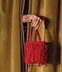 FRANCES VALENTINE Gatsby Sequin Party Mini Tote Bag, Color:Red - Image 4