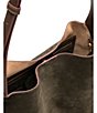 FRANCES VALENTINE Hunter Suede Tote Bag, Color:Olive - Image 3