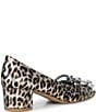 FRANCES VALENTINE Josephine Patent Leather Jewel Ornamented Leopard Print Mary Jane Pumps - Image 2