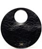 FRANCES VALENTINE Juno Crinkle Leather Round Clutch - Image 1