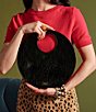 FRANCES VALENTINE Juno Crinkle Leather Round Clutch - Image 5