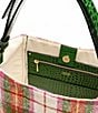 FRANCES VALENTINE Juno Hobo Central Park Plaid Slouchy Hobo Bag, Color:Pink/Orange/Green - Image 2