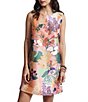 FRANCES VALENTINE Lily Botanical Print Round Neck Sleeveless Dress - Image 1