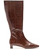 FRANCES VALENTINE Mackie Tall Leather Croc Embossed Boots - Image 2