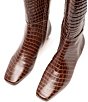 FRANCES VALENTINE Mackie Tall Leather Croc Embossed Boots - Image 5