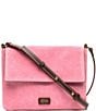 FRANCES VALENTINE Maggie Suede Crossbody Bag, Color:Pink - Image 1