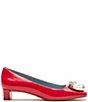 FRANCES VALENTINE Mary Mod Crinkle Patent Crystal Stone Pumps - Image 2