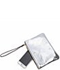 FRANCES VALENTINE Metallic Snake Embossed Leather Wristlet, Color:Silver - Image 2