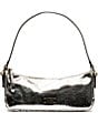FRANCES VALENTINE Mia Metallic Snake Embossed Shoulder Bag, Color:Silver - Image 1