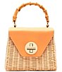 FRANCES VALENTINE Mini Midge Wicker Basket Satchel Bag - Image 1