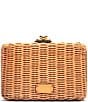 FRANCES VALENTINE Paige Wicker Box Chain Strap Clutch, Color:Toast - Image 1