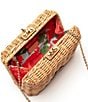 FRANCES VALENTINE Paige Wicker Box Chain Strap Clutch, Color:Toast - Image 2