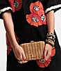 FRANCES VALENTINE Paige Wicker Box Chain Strap Clutch, Color:Toast - Image 6
