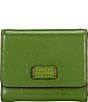 FRANCES VALENTINE Perfect Crinkle Leather Wallet, Color:Green - Image 1