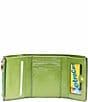 FRANCES VALENTINE Perfect Crinkle Leather Wallet, Color:Green - Image 3