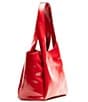 FRANCES VALENTINE Portia Crinkle Leather Satchel Bag, Color:Red - Image 2