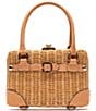 FRANCES VALENTINE Resort Lady Wicker Basket Satchel Bag - Image 1