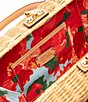FRANCES VALENTINE Resort Lady Wicker Basket Satchel Bag - Image 3