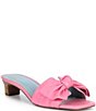 Frances Valentine Sandy Leather Bow Slide Sandals - Image 1