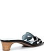 Frances Valentine Sandy Patent Leather Circle Strap Slide Sandals - Image 2