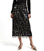 FRANCES VALENTINE Simmy Sequin Mesh Pencil Skirt - Image 1