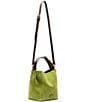 FRANCES VALENTINE Small June Suede Leather Hobo Crossbody Bag, Color:Green - Image 4