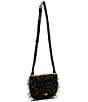 FRANCES VALENTINE Small Teddy Gotham Shag Crossbody Bag, Color:Black - Image 2