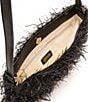 FRANCES VALENTINE Small Teddy Gotham Shag Crossbody Bag, Color:Black - Image 3