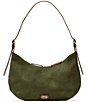 FRANCES VALENTINE Starr Suede Hobo Shoulder Bag, Color:Olive - Image 1
