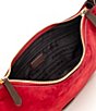 FRANCES VALENTINE Starr Suede Hobo Shoulder Bag, Color:Cherry Red - Image 2