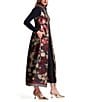 FRANCES VALENTINE Susie Metallic Floating Floral Mock Neck Sleeveless A-Line Maxi Vest, Color:Navy/Gold/Multi - Image 3