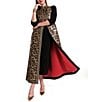 FRANCES VALENTINE Susie Winter Anemone Floral Metallic Jacquard Mandarin Collar Sleeveless Jacket Vest, Color:Black/Gold - Image 1