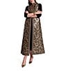 FRANCES VALENTINE Susie Winter Anemone Floral Metallic Jacquard Mandarin Collar Sleeveless Jacket Vest, Color:Black/Gold - Image 3
